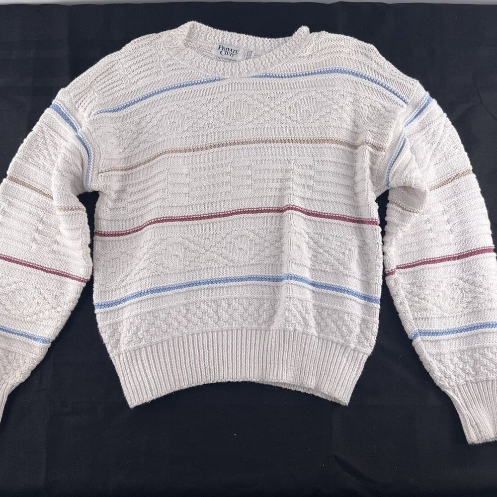 Vintage 90s Geometric Pattern Sweater Men's Large Private Club Made In USA